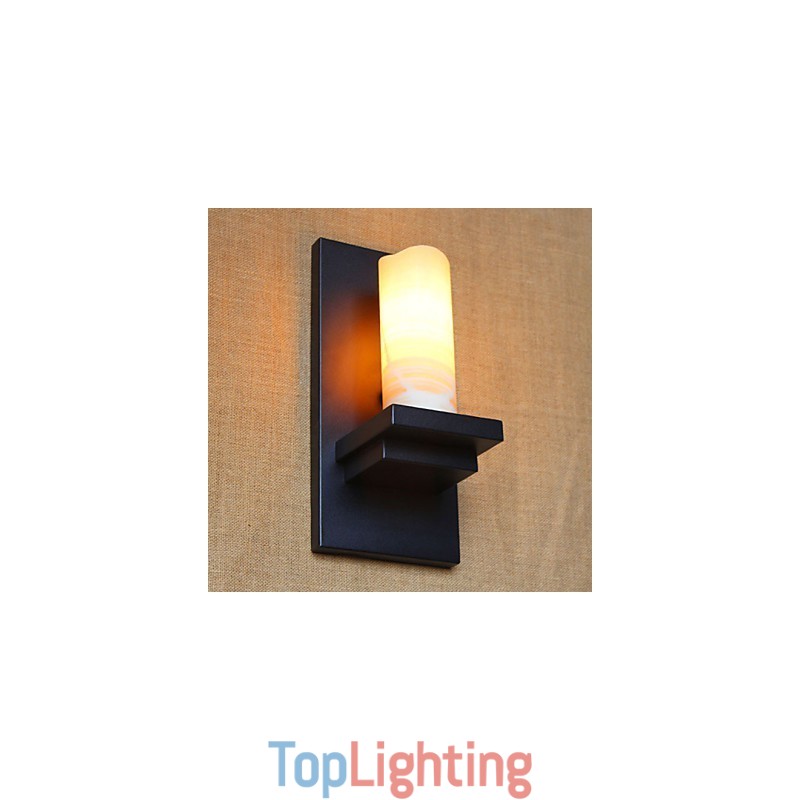 Cylindrical American Country Style Living Room Pastoral Aisle Warehouse Industry Bedside Bar Decorative Wall Sconce