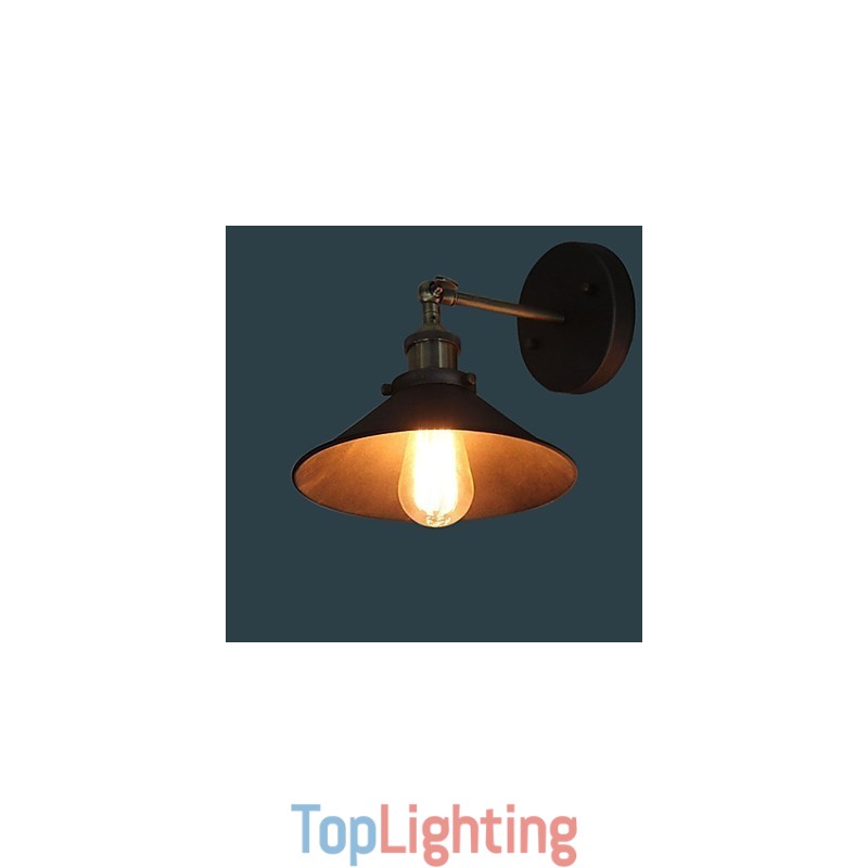 Industrial Vintage Edison Simplicity 1 Light Wall Mount Dining Room Study Room Office Hallway Metal Wall Sconce