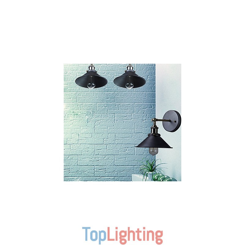 Industrial Vintage Edison Simplicity 1 Light Wall Mount Dining Room Study Room Office Hallway Metal Wall Sconce