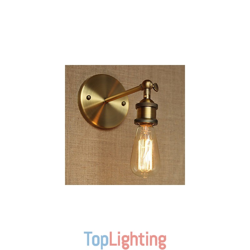 American Bar Cafe Restaurant Bedside Minimalist Aisle Bronze Wrought Iron Wall Sconce