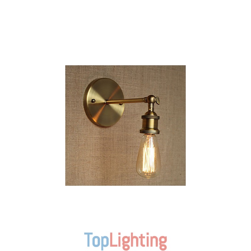 American Bar Cafe Restaurant Bedside Minimalist Aisle Bronze Wrought Iron Wall Sconce