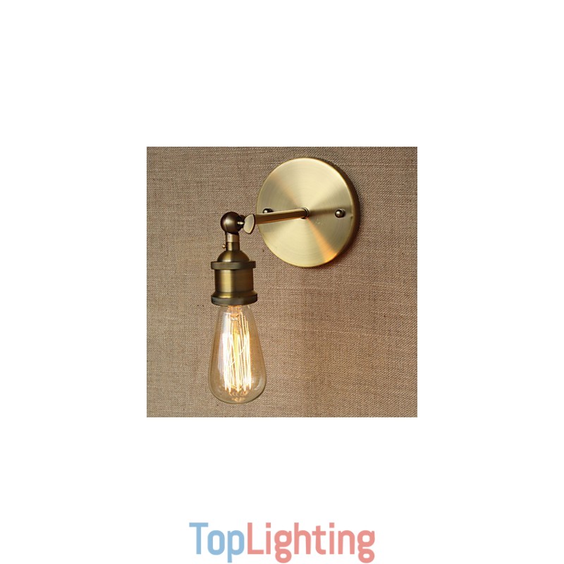 American Bar Cafe Restaurant Bedside Minimalist Aisle Bronze Wrought Iron Wall Sconce