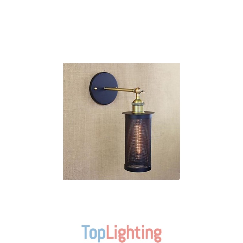 Wall Lamp Wrought Iron With Iron Net