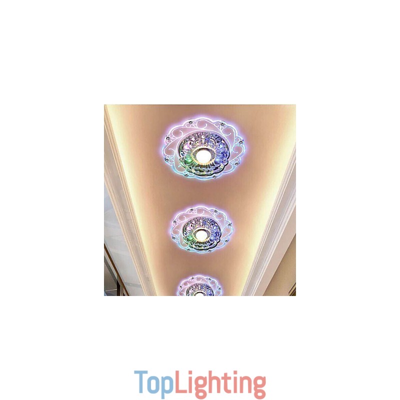 Crystal Ceiling Lamp Spotlight SMD 3W Creative Lamp Tube Light Colorful Color Dome Light