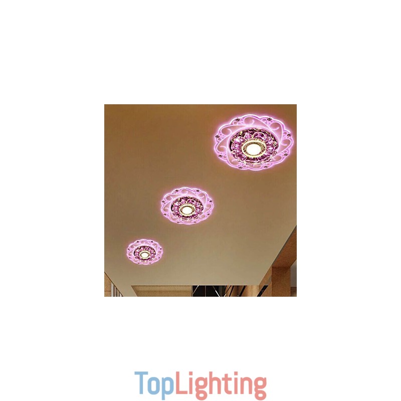 Crystal Ceiling Lamp Spotlight SMD 3W Creative Lamp Tube Light Colorful Color Dome Light