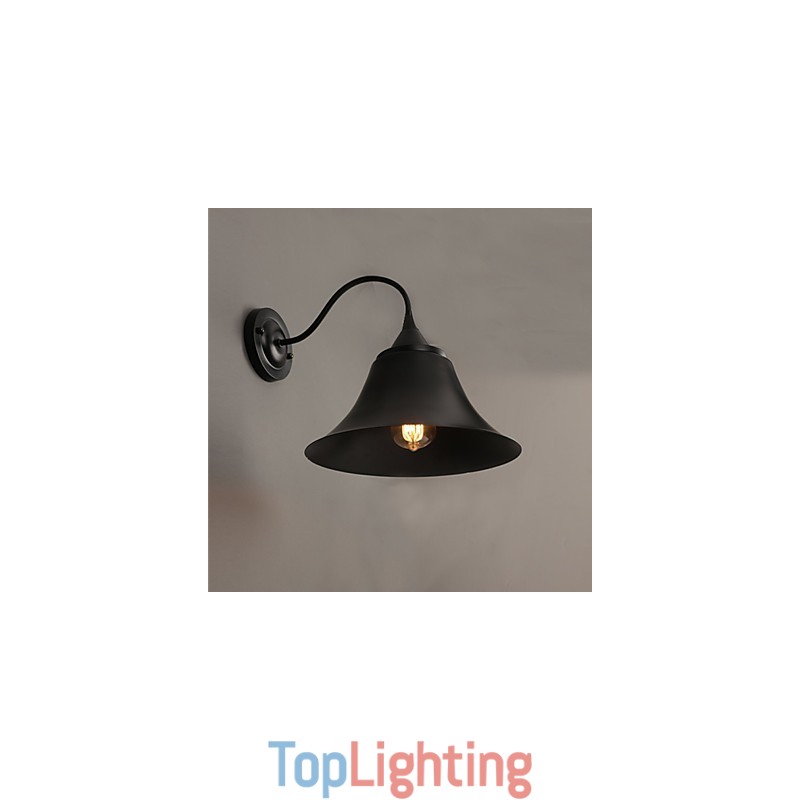 220V 29*29CM 5 10㎡ Designer Duds Loft Style Ancient Black Iron Cap Wall Lamp Light