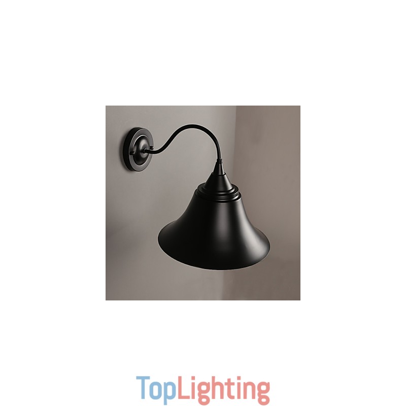220V 29*29CM 5 10㎡ Designer Duds Loft Style Ancient Black Iron Cap Wall Lamp Light