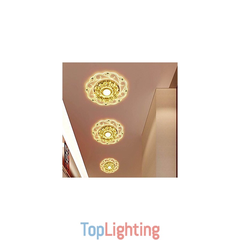 Crystal Ceiling Lamp Spotlight SMD 3W Creative Lamp Tube Light Colorful Color Dome Light