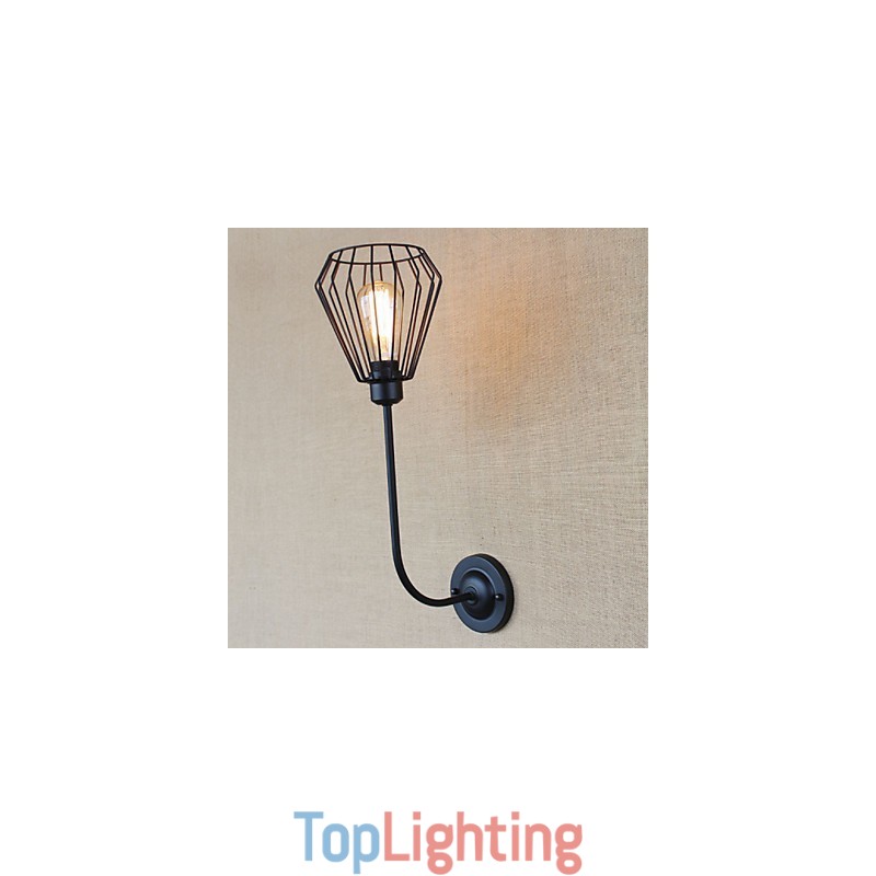 American Country Creative Iron Elbow Antique Single Head Lamp Bedside