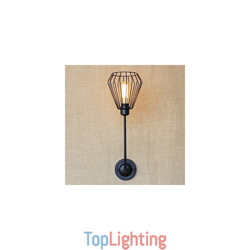 American Country Creative Iron Elbow Antique Single Head Lamp Bedside