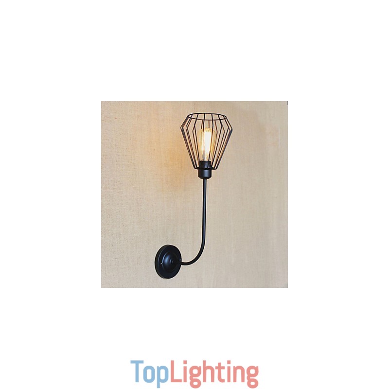American Country Creative Iron Elbow Antique Single Head Lamp Bedside