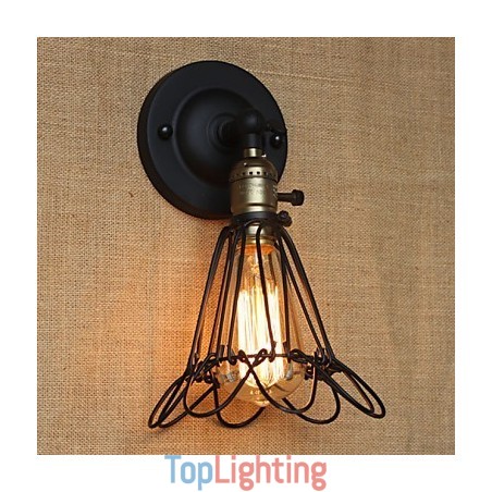 American Industrial Style Decorative Wall Sconce Iron Mesh Fence American Industrial Style Decorative Wall Sconce Iron Mesh Fence