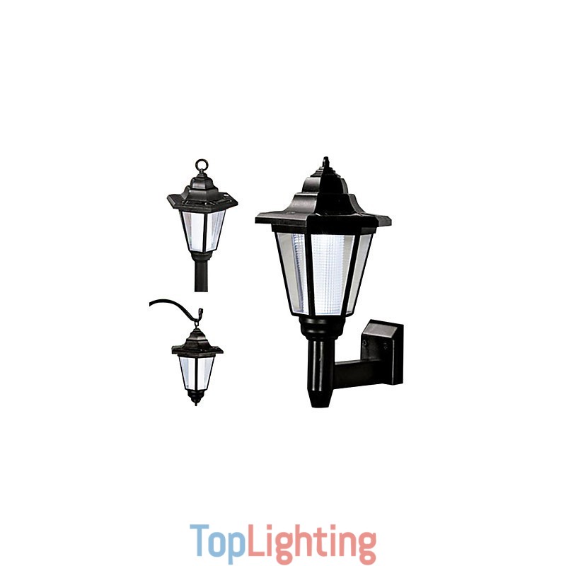 Solar Power Wall Light Black Shade