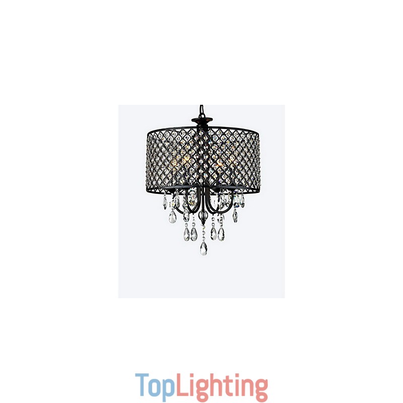 Traditional Classic Crystal Chrome Metal Chandelier