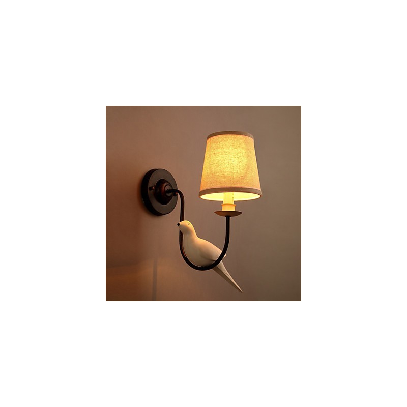 Northern American Birds European Creative Cloth Art Wall Lamp Lights
