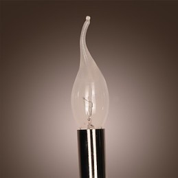 Black Crystal Wall Light with Candle Bulb
