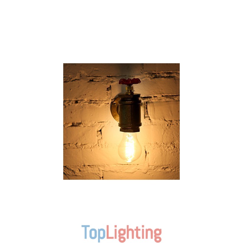 Vintage Industrial Water Pipe Wall Lamps Loft Edison Light for Bar Restaurant Wall Fixtures Lighting