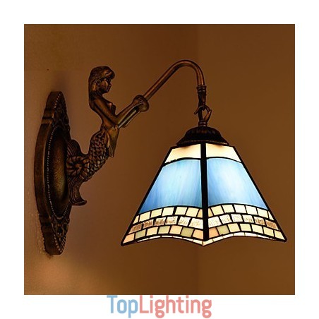 European Mediterranean Contracted Rural Creative Wrought Iron Wall Lamp Glass Lights European Mediterranean Contracted Rural Creative Wrought Iron Wall Lamp Glass Lights
