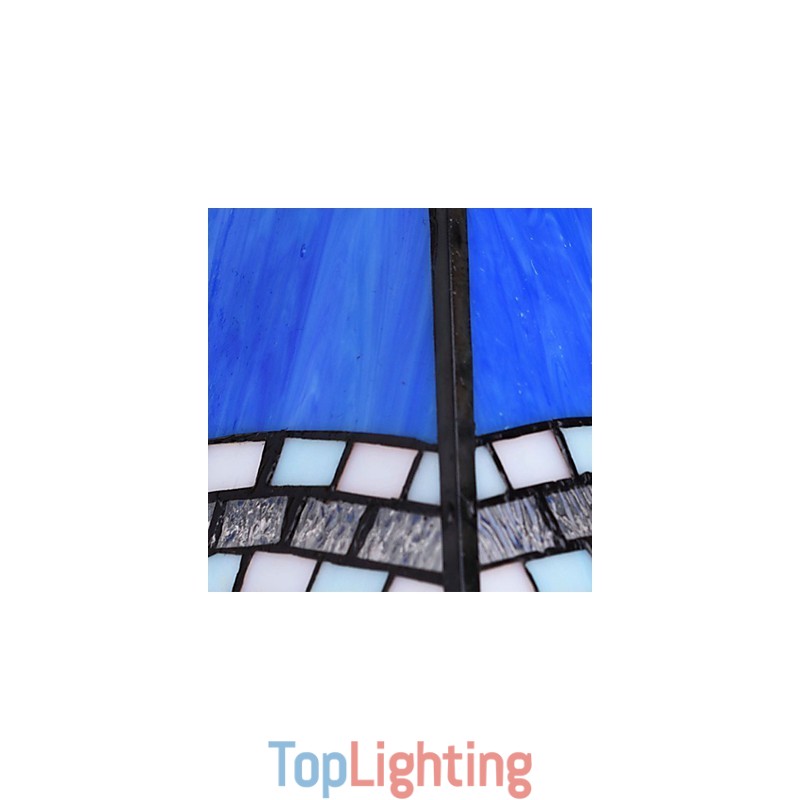 European Mediterranean Contracted Rural Creative Wrought Iron Wall Lamp Glass Lights