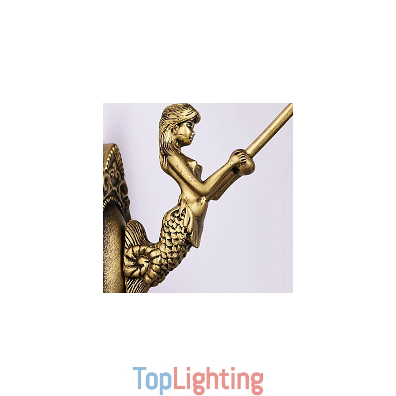 European Mediterranean Contracted Rural Creative Wrought Iron Wall Lamp Glass Lights