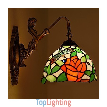European Contracted Rural Creative Wrought Iron Wall Lamp Glass Lights European Contracted Rural Creative Wrought Iron Wall Lamp Glass Lights