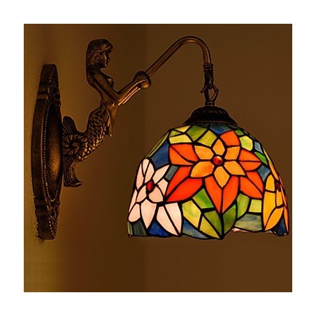 European Contracted Rural Creative Wrought Iron Wall Lamp Glass Lights European Contracted Rural Creative Wrought Iron Wall Lamp Glass Lights