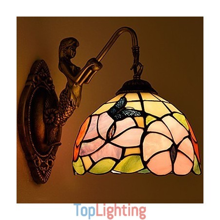 European Contracted Rural Creative Wrought Iron Wall Lamp Glass Lights European Contracted Rural Creative Wrought Iron Wall Lamp Glass Lights