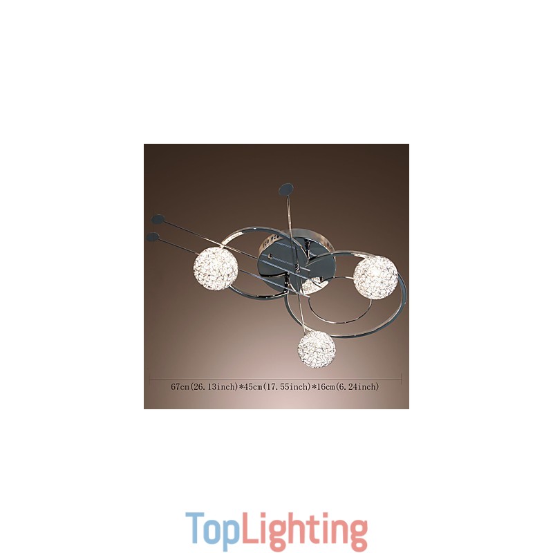 Modern Contemporary Electroplated Flush Mount