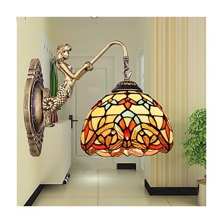 European Contracted Rural Creative Wrought Iron Wall Lamp Glass Lights European Contracted Rural Creative Wrought Iron Wall Lamp Glass Lights