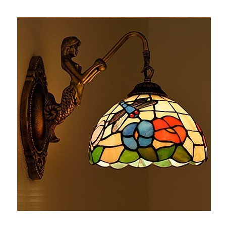 European Contracted Rural Creative Wrought Iron Wall Lamp Glass Lights European Contracted Rural Creative Wrought Iron Wall Lamp Glass Lights