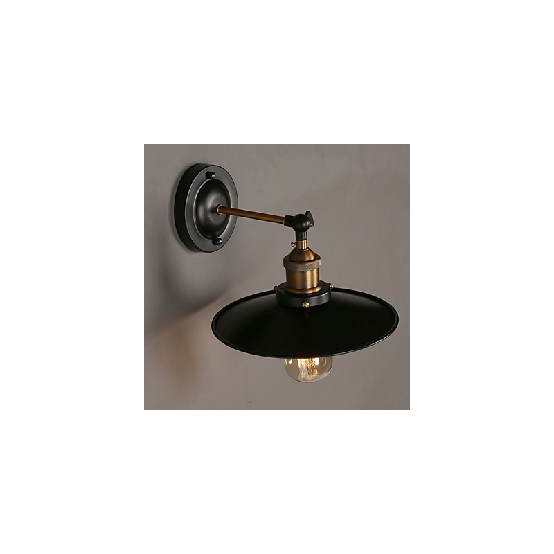 Creative Nordic Light Single Head Black Umbrella Wall Lamp Restoring Ancient Ways Light