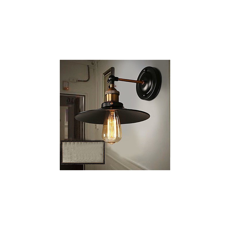 Creative Nordic Light Single Head Black Umbrella Wall Lamp Restoring Ancient Ways Light