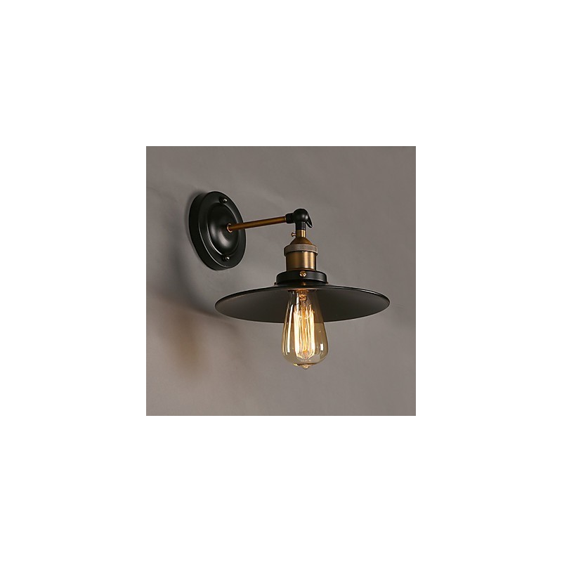 Creative Nordic Light Single Head Black Umbrella Wall Lamp Restoring Ancient Ways Light