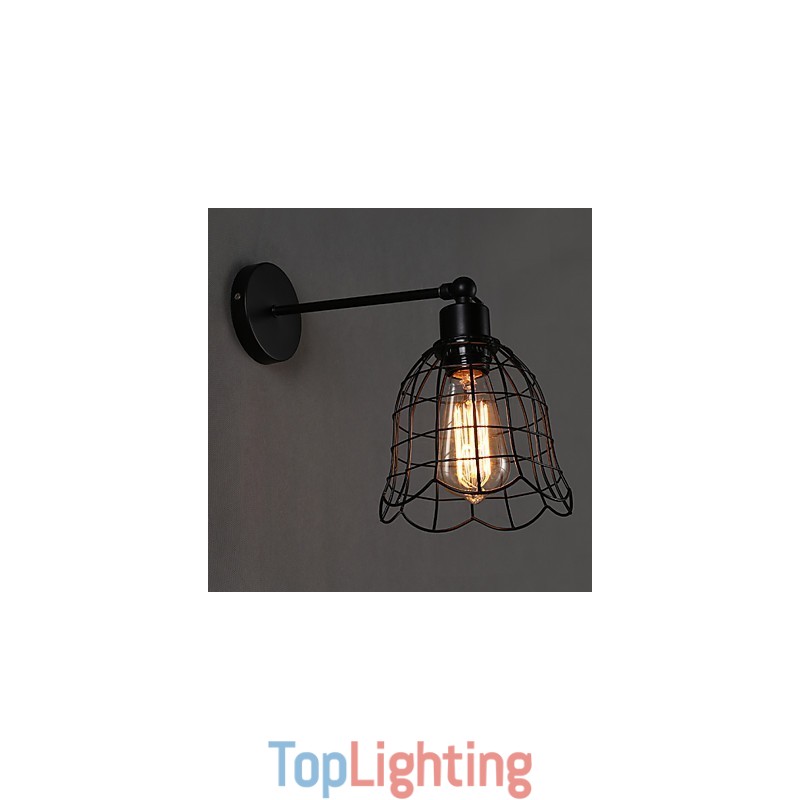 Single Head Industrial Wind Wall Lamp Contracted Europe Type Wall Lamp Wrought Iron Light