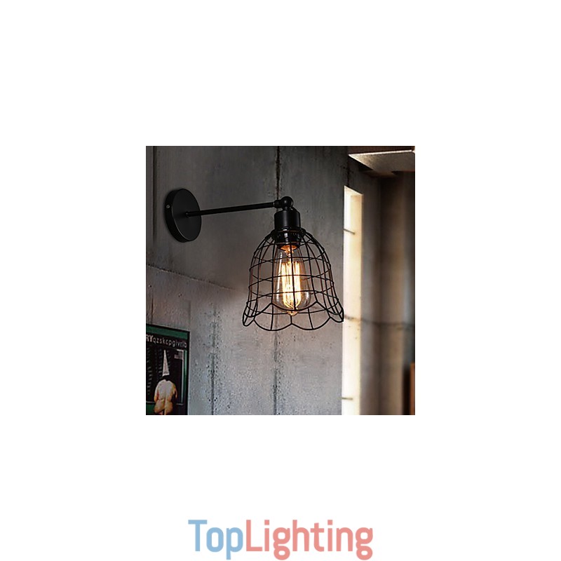 Single Head Industrial Wind Wall Lamp Contracted Europe Type Wall Lamp Wrought Iron Light
