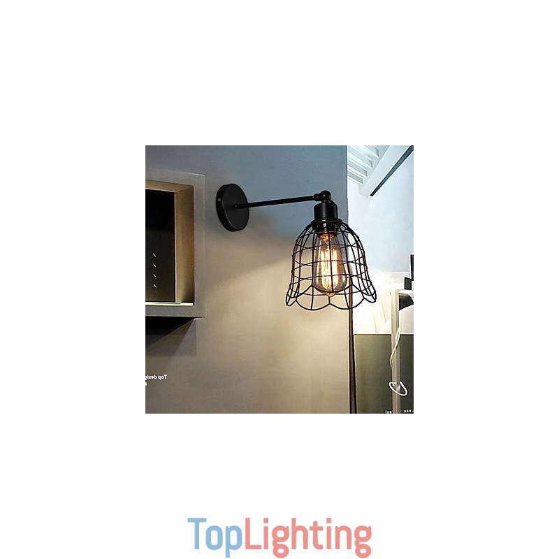 Single Head Industrial Wind Wall Lamp Contracted Europe Type Wall Lamp Wrought Iron Light