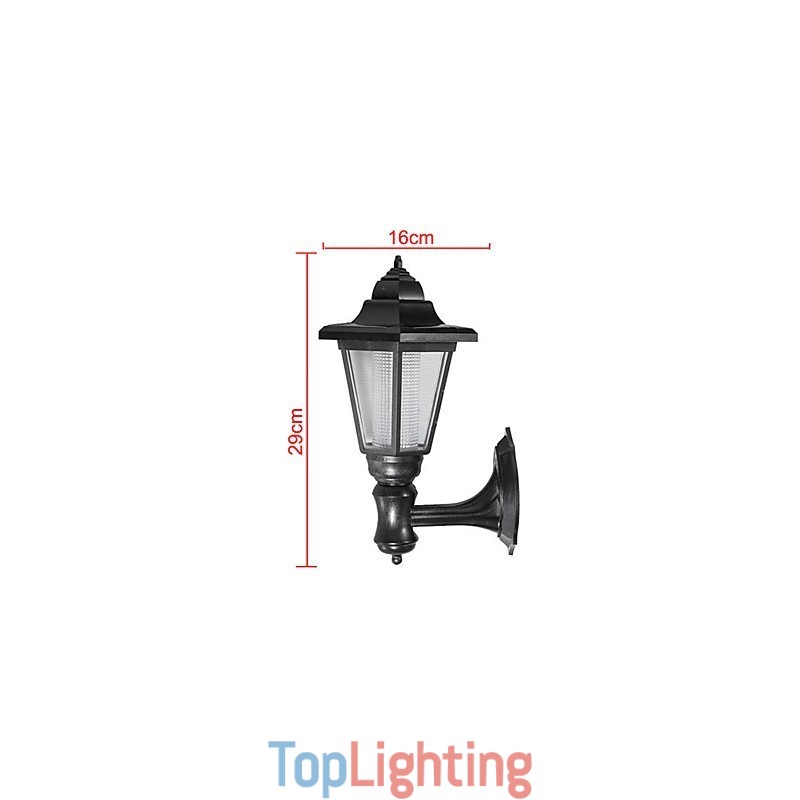 Solar Powered Outdoor Garden Path Yard Security Wall Light Landscape Lamp
