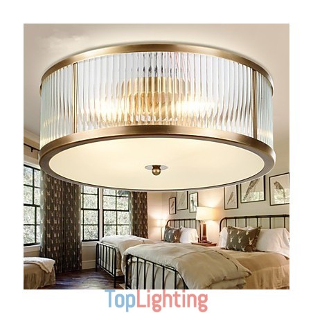 Traditional Classic Rustic Lodge Brass Metal Flush Mount Traditional Classic Rustic Lodge Brass Metal Flush Mount
