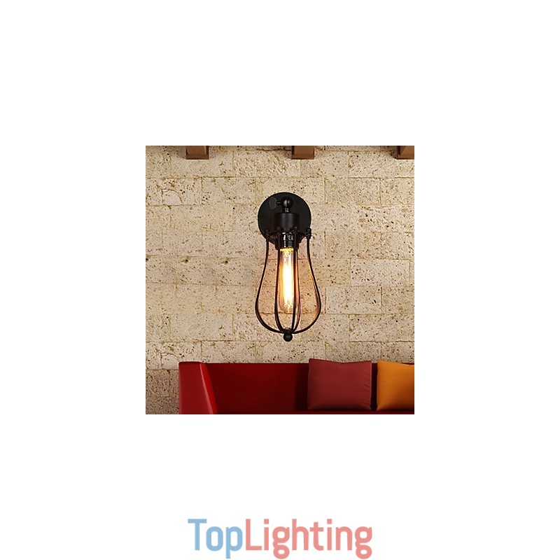 Creative Personality Decorative Wrought Iron Retro Grapefruit Wall Lamp