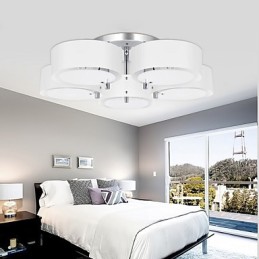 Flush Mount Modern Contemporary 5 Lights Ceiling Light Metal