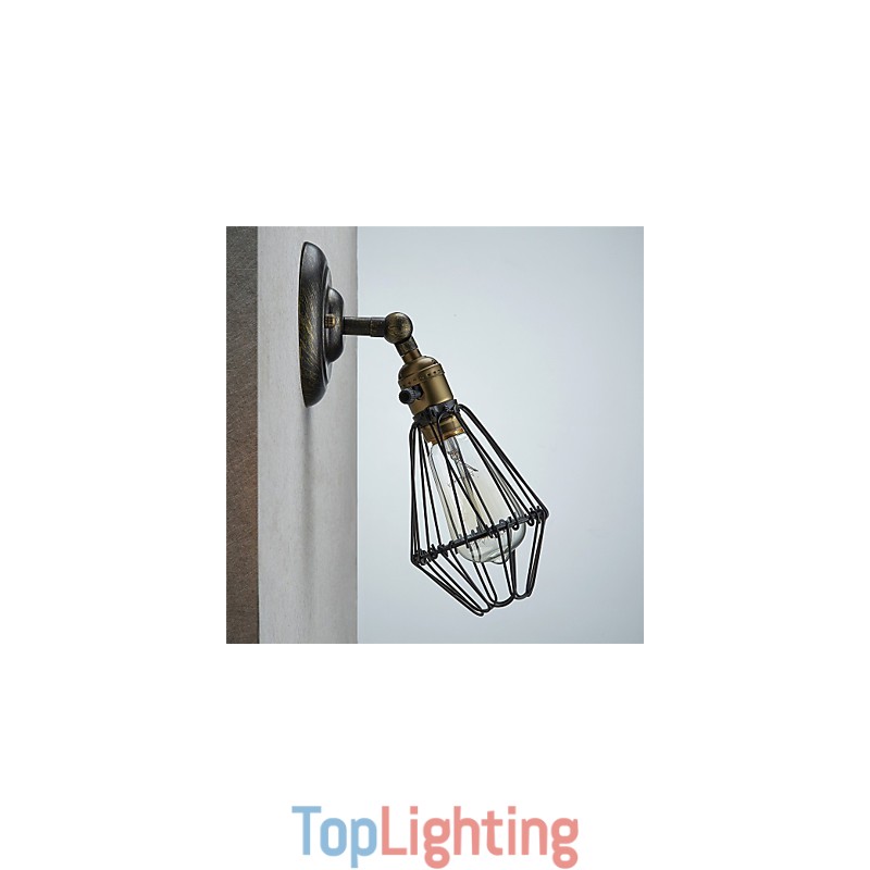 Vintage Style Industrial Opening and Closing Light Wall Sconce Cage Lamp Loft Restoring Ancient Ways Wall Lamp