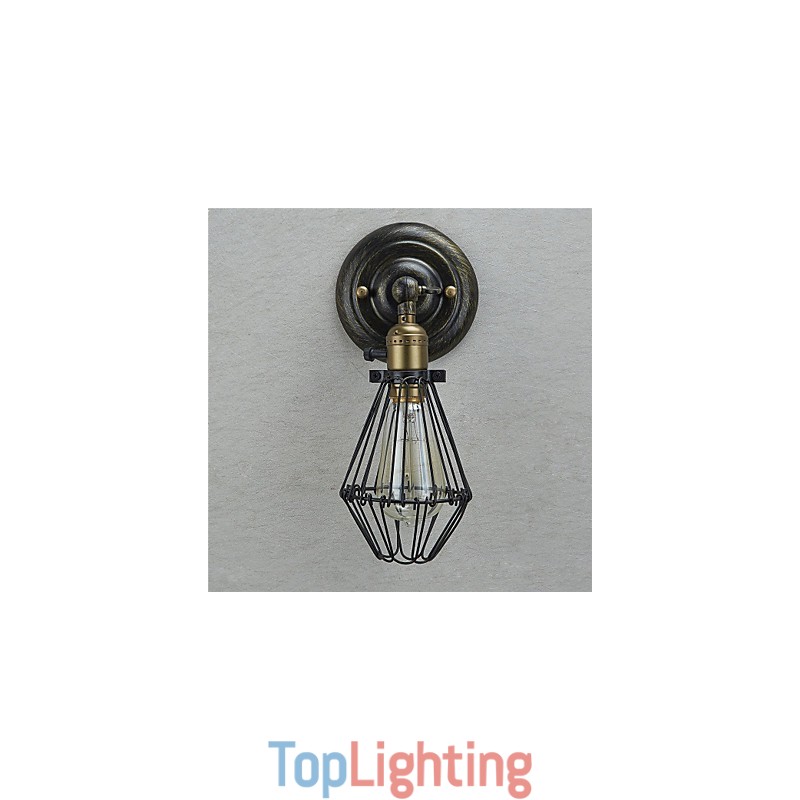 Vintage Style Industrial Opening and Closing Light Wall Sconce Cage Lamp Loft Restoring Ancient Ways Wall Lamp