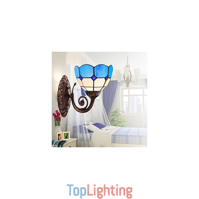 Europe Type Restoring Ancient Ways Wall Lamp Creative Mediterranean Glass Lights