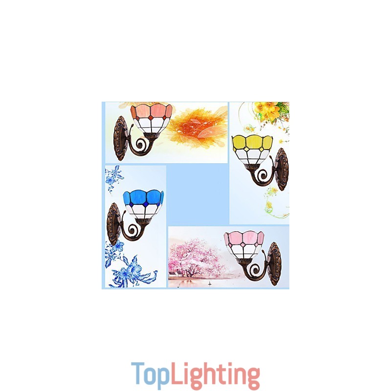 Europe Type Restoring Ancient Ways Wall Lamp Creative Mediterranean Glass Lights