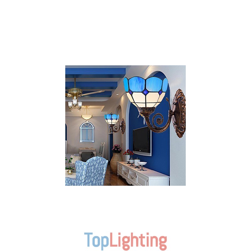 Europe Type Restoring Ancient Ways Wall Lamp Creative Mediterranean Glass Lights