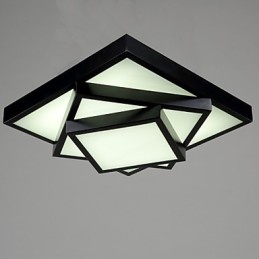 Square Flush Mount Modern Contemporary Ceiling light Metal