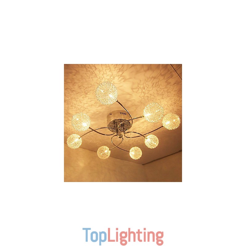 Modern Contemporary Crystal Electroplated Flush Mount