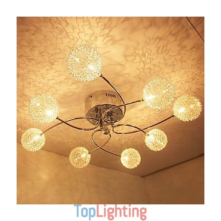 Modern Contemporary Crystal Electroplated Flush Mount Modern Contemporary Crystal Electroplated Flush Mount