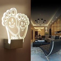 Acrylic Wall Lamp PVC Lamp Light Chip Modern Contemporary Metal