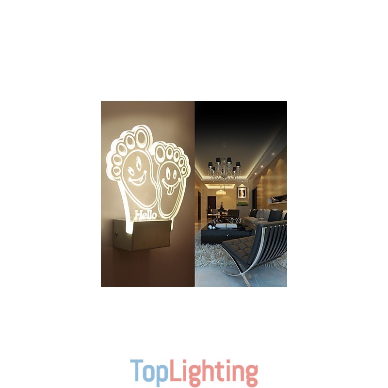 Acrylic Wall Lamp PVC Lamp Light Chip Modern Contemporary Metal